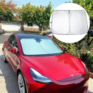 Auto Voorruit Zonnescherm Covers Vizieren Voor Tesla Model 3 Y Auto Voorruit Zonnebrandcrème Parasol Zonnescherm Auto Accessoires