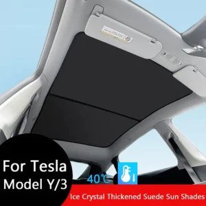 Zonneschermen Voor Tesla Model 3 Zonnedak Highland 2025 Model Y 2020-25 Ijs Doek Gesp Zon Pare Glas Voor achter Dakraam Accessoire