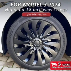 4 Stuks Wieldop 18 Inch Voor Nieuwe Tesla Model 3 2024 Highland Prestaties Vervanging Wieldop Auto Volledige Velg cover Accessoires
