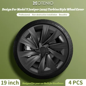 4 Stuks Voor Nieuwe Model Y 2025 Juniper 19in Turbine Stijl Wieldop Velg Cover Accessoires Naafdop Auto Wieldop voor Tesla