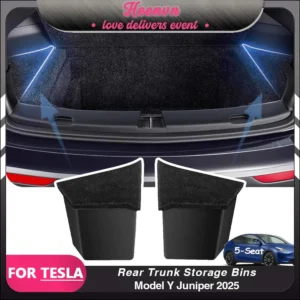 Kofferbak Side Opbergbakken Voor Tesla Model Y Juniper 2025 Lading Compartiment Organizer Emmer TPE Doos Tapijt Deksels Auto accessoires