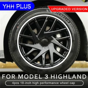 4 Stuks Wieldop Nieuwe Model 3 Highland 2024 18 Inch Prestaties Wieldop Volledige Velg Cover Voor Tesla Vervanging auto Accessoires