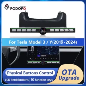 Podofo Physical Buttons for Tesla Model 3 Y 2019-2024 Multi-function Panel Center Console with Ambient Light 10 Buttons