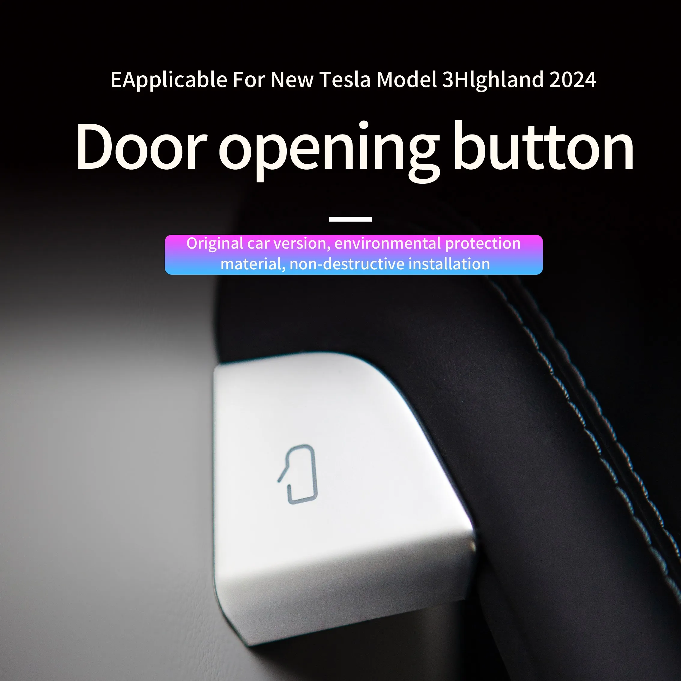 Autodeur Open Knop Sticker Voor Tesla Model 3 Highland/Model Y Juniper Deur Raam Schakelaar Knop Decoratie Patch accessoires - Afbeelding 4