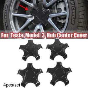 4 Stuks Auto Vijf Klauw Wielnaafafdekkingen Hub Cover Voor Tesla Model 3 Lug Moer Covers Wieldoppen Decoratie Modificatie accessoire