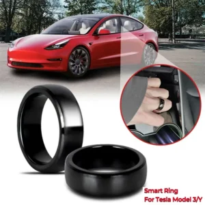 Slimme sleutelhanger NFC waterdichte keramische ring Vervang autosleutelkaartsleutelhanger Gemaakt met originele kaartchips voor Tesla Model 3-model Y