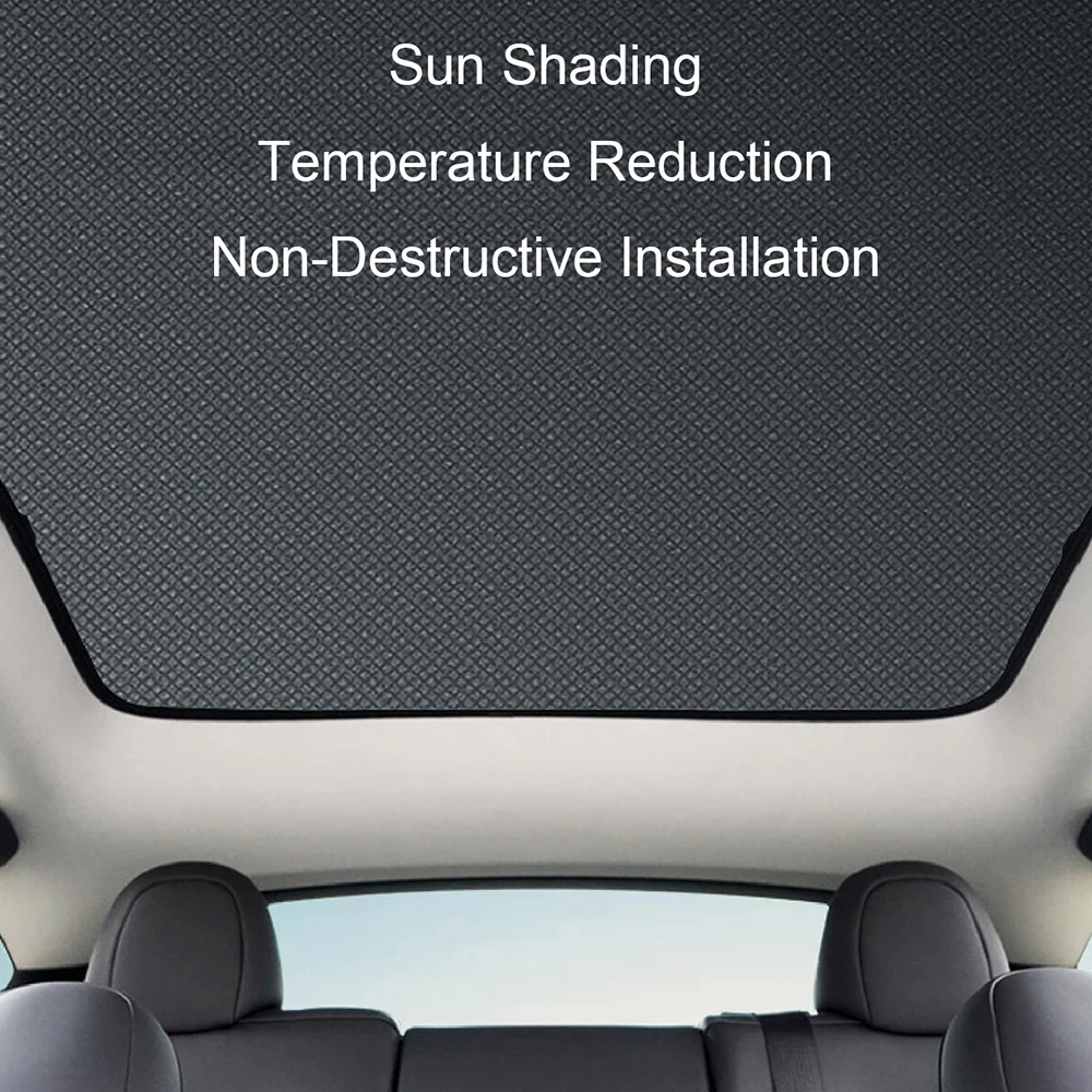 Voor Tesla Model Y/3 2021-2024 Opvouwbare Glazen Dak Zonnescherm Model 3 Highland Nieuw Split Dak Zonnebrandcrème Isolatiescherm - Afbeelding 4