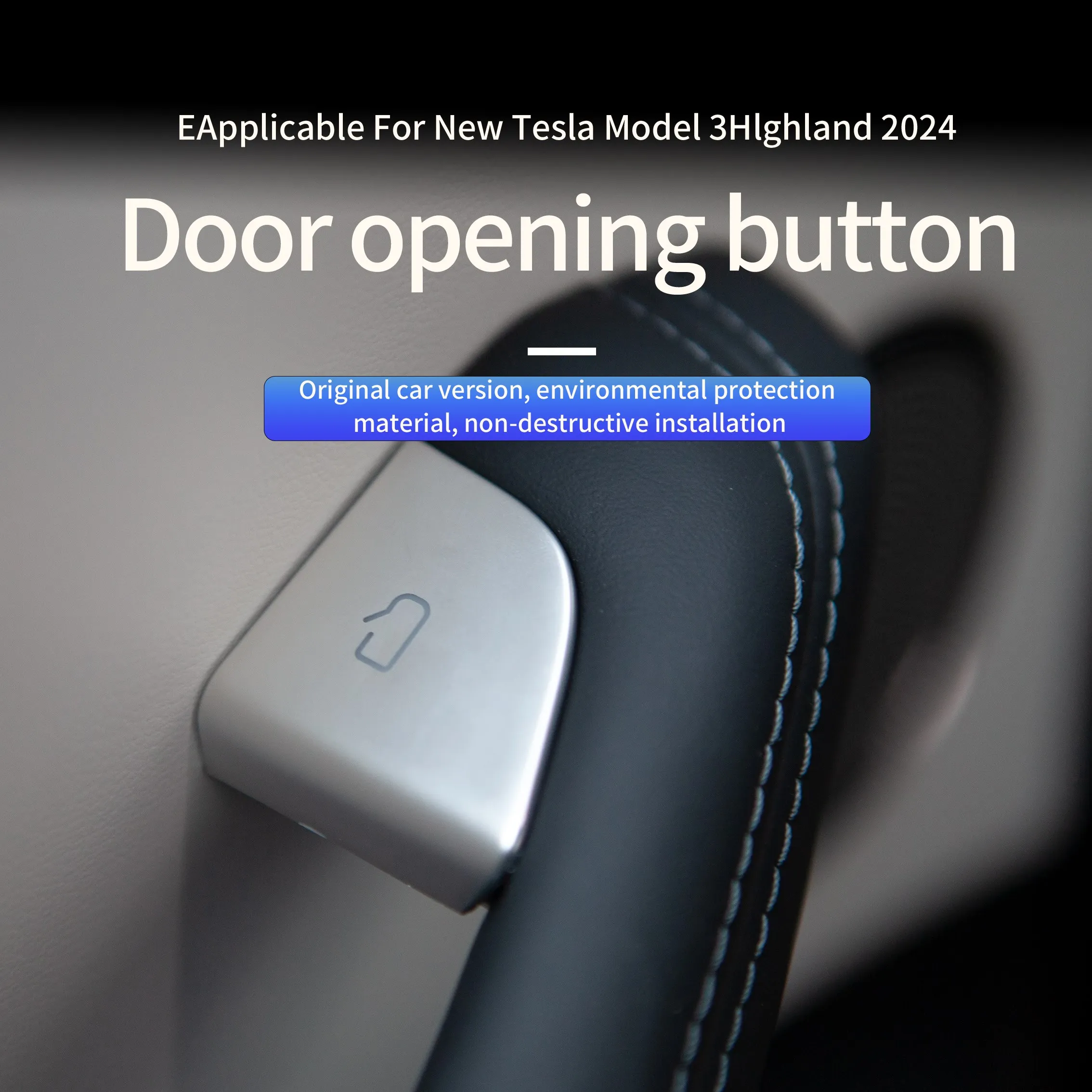 Autodeur Open Knop Sticker Voor Tesla Model 3 Highland/Model Y Juniper Deur Raam Schakelaar Knop Decoratie Patch accessoires - Afbeelding 3