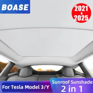 Voor Tesla Model 3Y 2021-2025 Nieuwe Upgrade Ijs Doek Gesp Zonwering Glazen Dak Zonnescherm Voor Achter zonnedak Dakraam