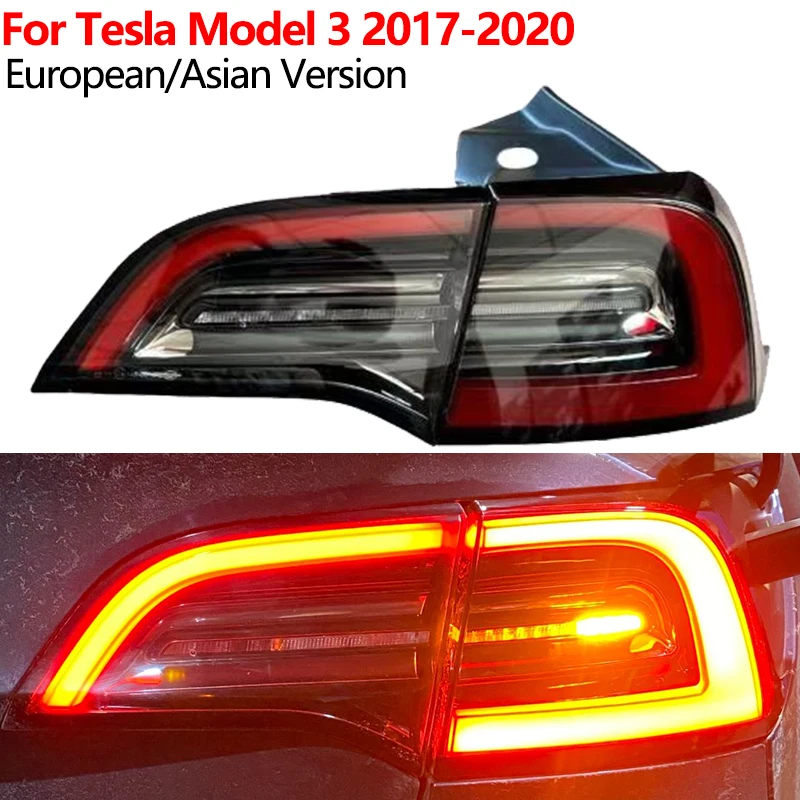 Voor auto achterwarming remlicht achterlicht 1077401 1077398 Voor Tesla Model 3 2017-2020 Aziatische en Europese versie