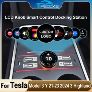 Nieuwe Lcd Intelligente Fysieke Knop Knop Ac Controle Passagier Seat Control Usb Type-C Snellader Voor Tesla Model Y 3 2021-2024