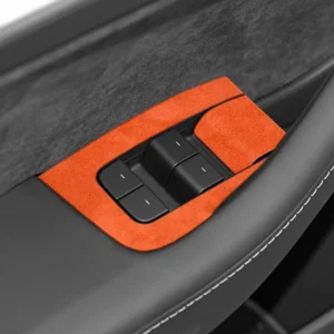 Gemaakt van Alcantara voor Tesla Model 3/Model Y Raamschakelpaneel Trim Bezel Cover Sticker Auto-interieur Tuning Accessoires