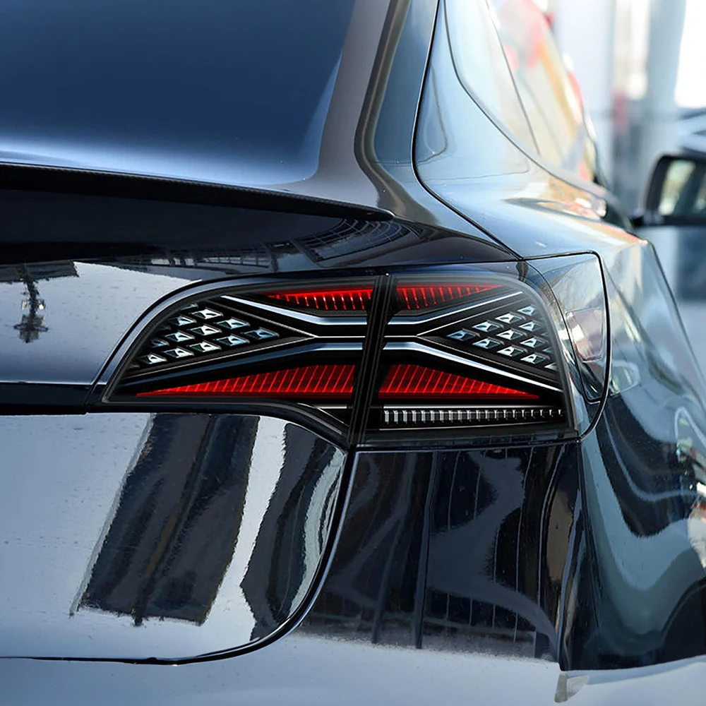 LED-achterlichten voor Tesla Model 3 Model Y 2017-2023, DRL Tesla-achterlichten met sequentiële richtingaanwijzerpaar links en rechts - Afbeelding 3