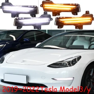 Auto Bumper Koplamp Voor Tesla Model 3 Daglicht 2019 2020 2022y Drl Auto Accessoires Led Koplamp Voor Model 3 Mistlamp